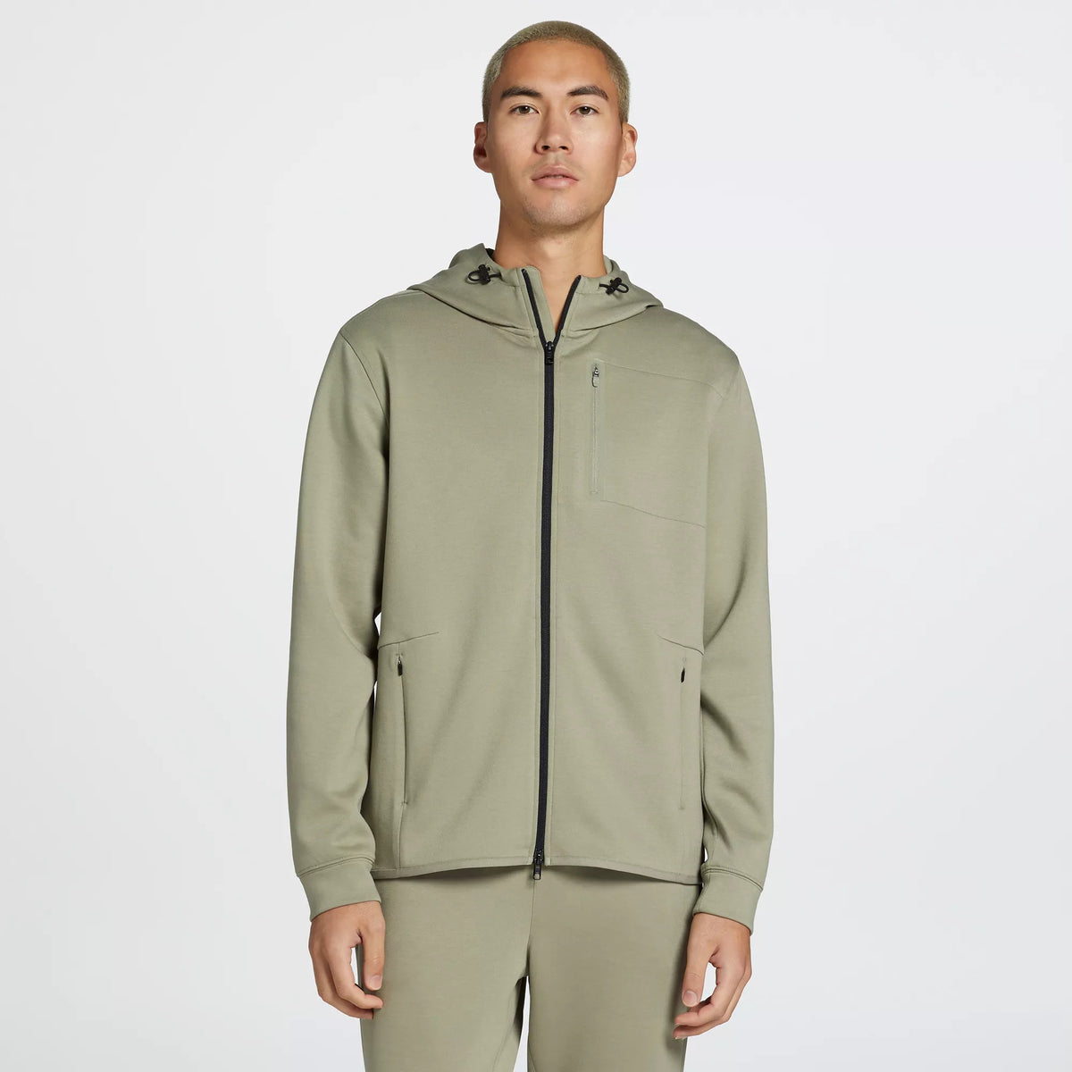 VRST Men's Earl Grey Pinnacle Fleece Full Zip Hoodie, Size S