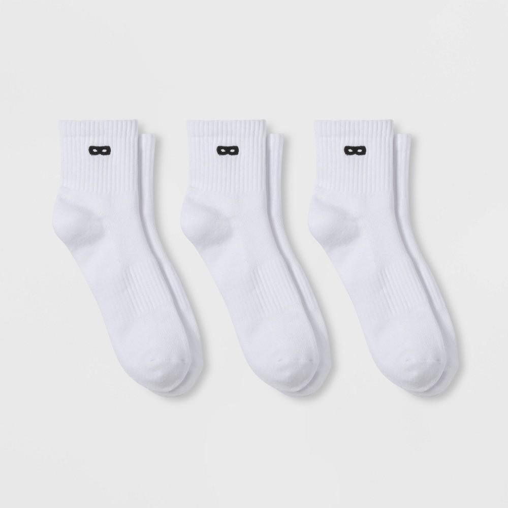 Pair of Thieves Men BOWO Cushion Ankle 3 Pack  White Men's 6-12 / Women's 8-12