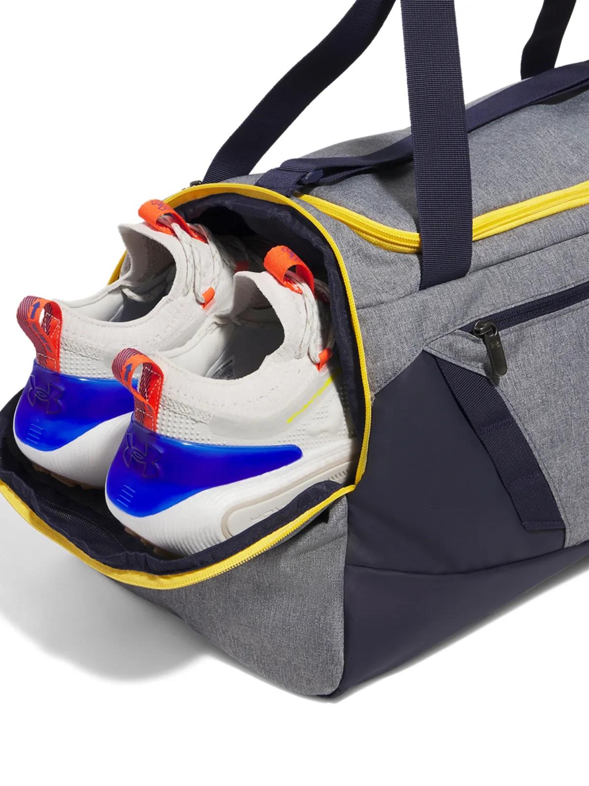 Under Armour Unisex-Adult Undeniable 5.0 Duffle, Pitch Gray/Midnight Navy/Yellow