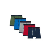 Hanes Boys' Big Boxer Briefs, Wicking 5-Pack, Multi Solid And Stripe, Large