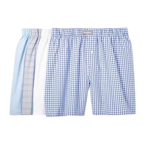 Goodfellow & Co Men's Woven Boxer Shorts 2pk - X-Large, Regular Blue