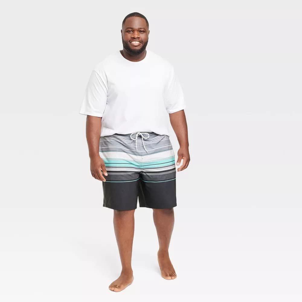 Goodfellow & Co Men's 9" E-Board Swim Shorts - 5X, Big, Tall, Charcoal Gray