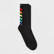 Pair of Thieves Men's Racing Stripes Cushion Crew Sock, Black, 6-12