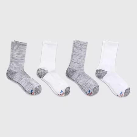 Hanes Premium Men's Performance Filament Crew Socks 4pk - Gray, 6-12