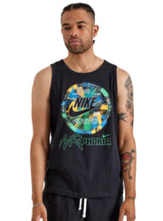 Nike Men's Sportswear Air-Phoria Cotton Running Training Tank Top (US, Alpha, Large, Regular, Regular, Black)