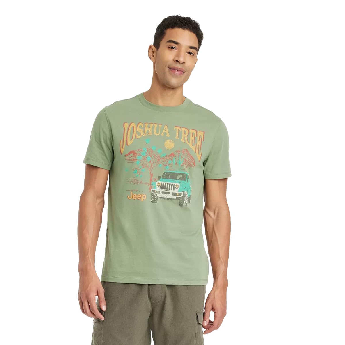 Goodfellow & Co Men's Short Sleeve Graphic T-Shirt - (US, Alpha, Large, Regular, Regular, Tree Green)