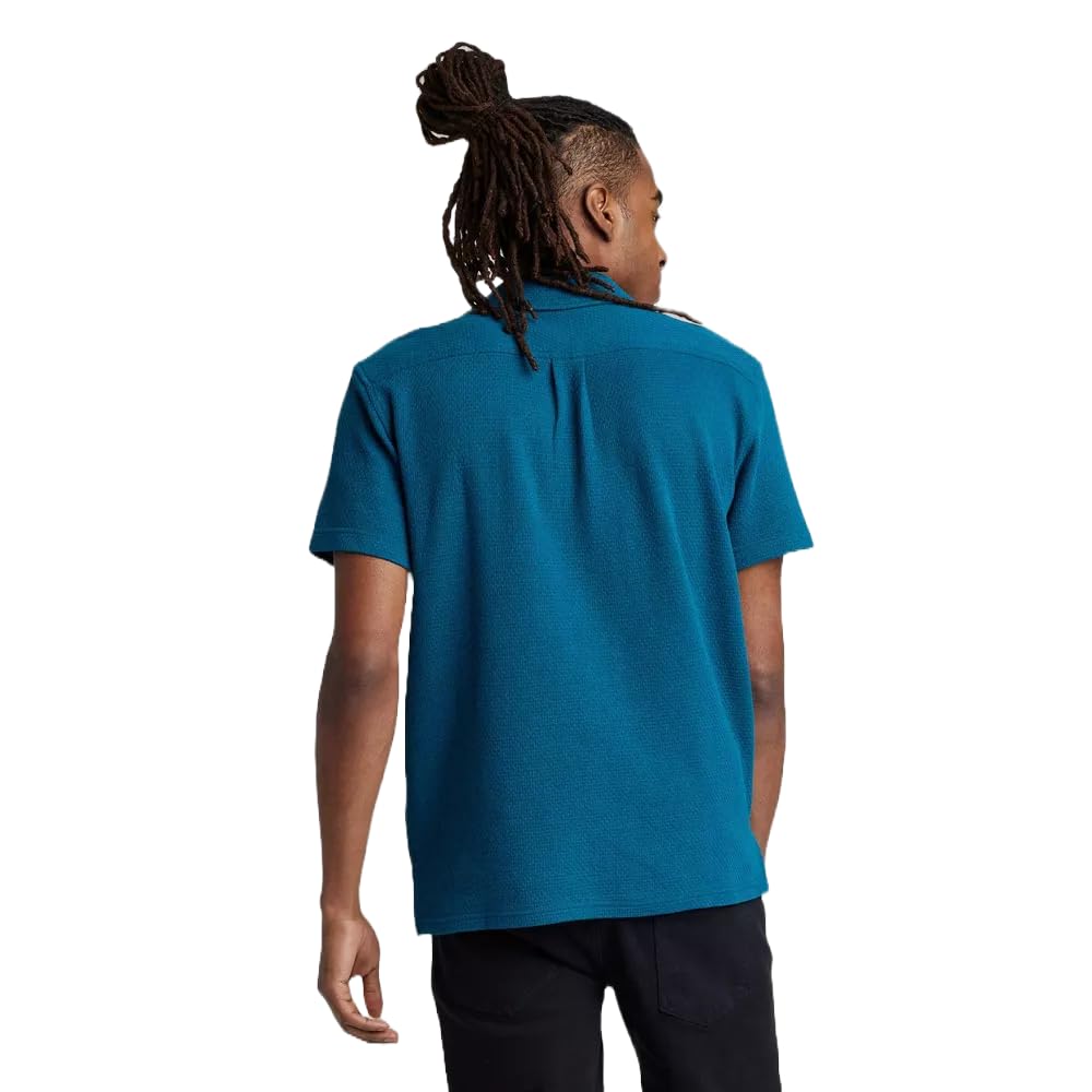 Original Use Men's Short Sleeve Button-Down Shirt - (X-Large, Blue)
