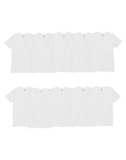 Hanes Men's White T-Shirt Value 10-Pk, Cotton Undershirts, Stay-Tucked Small