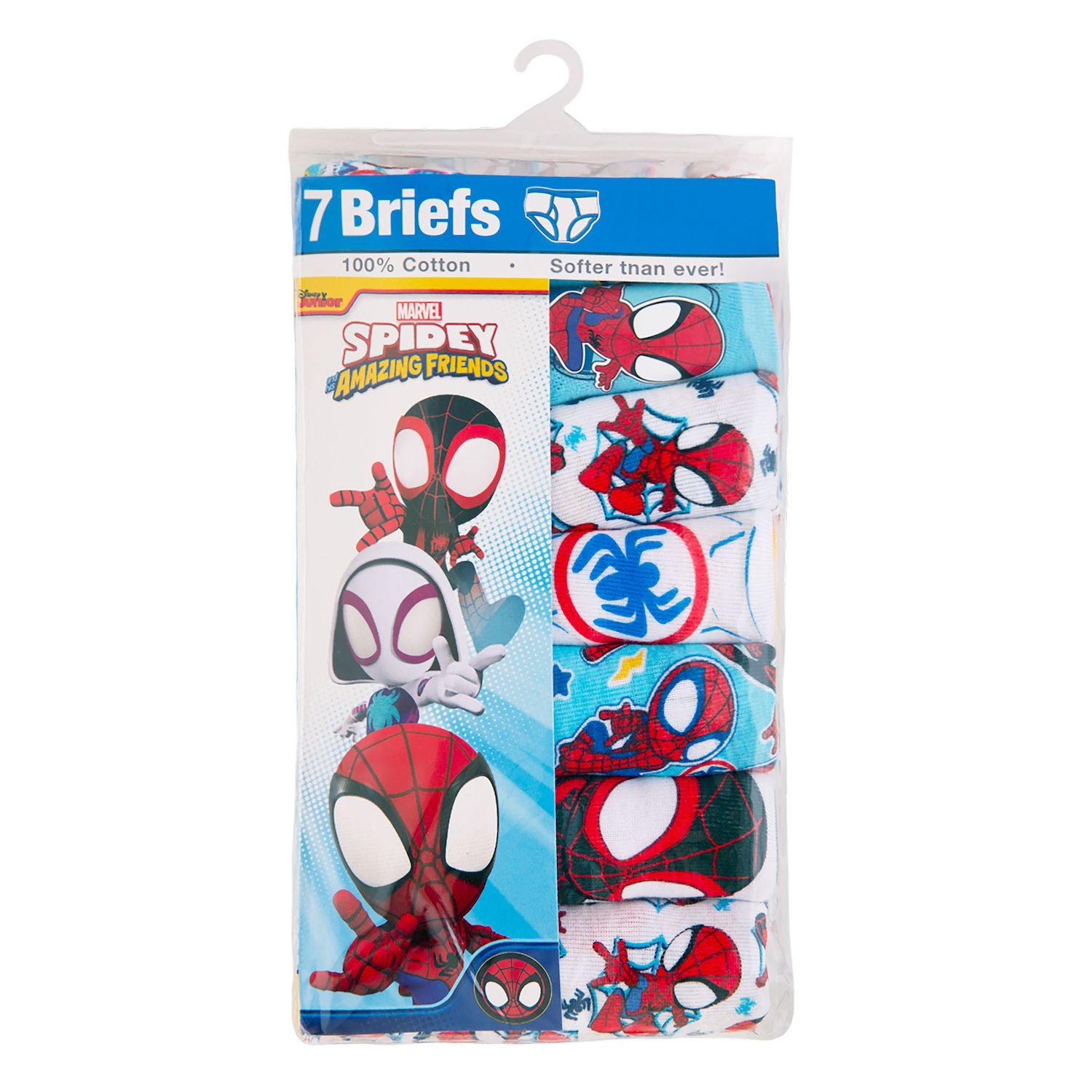 Toddler Boy Spidey & His Amazing Friends 7-Pack Brief Underwear Spidey Size: 4T