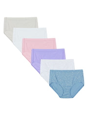 Hanes Women's Pure Comfort Briefs 6-Pack, Asst Colors Medium Size 6