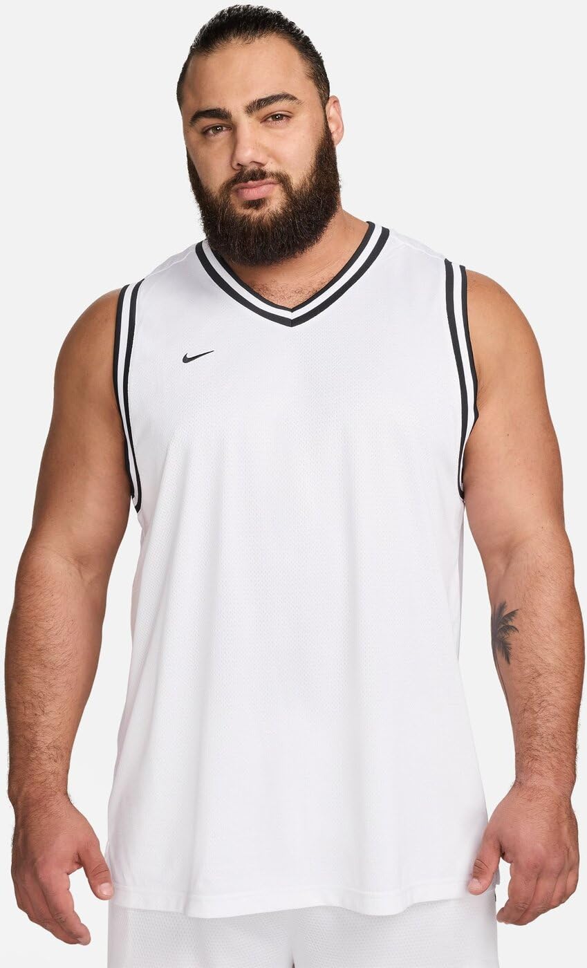 Nike DNA Men's Dri-FIT Basketball Jersey Large White/Black