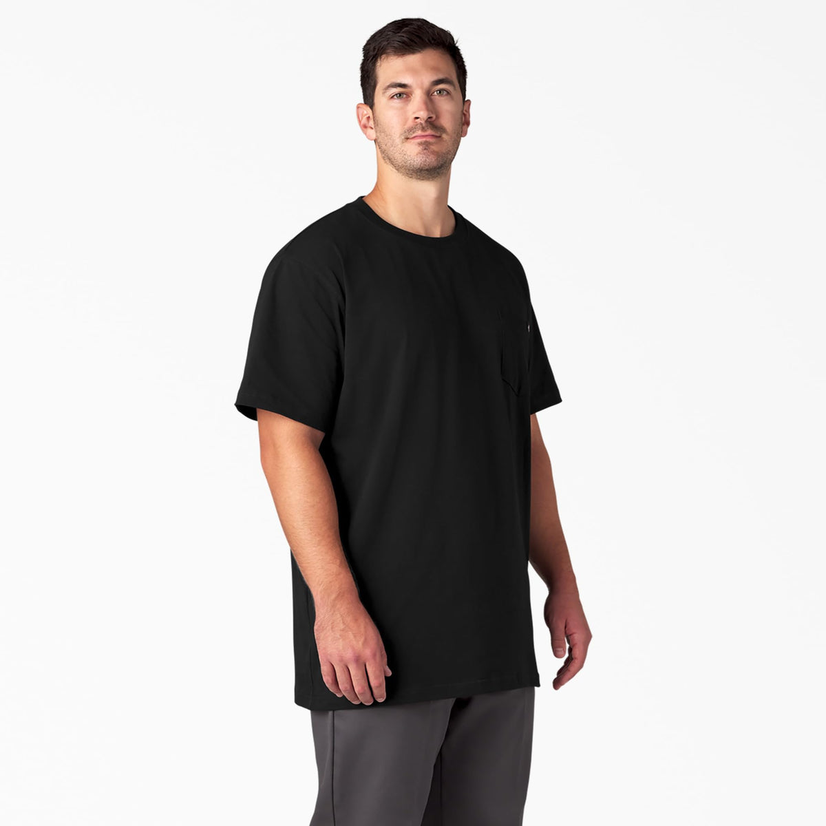 Dickies Mens Heavyweight Crew Neck Short Sleeve Tee Shirt, Black, XX-Large US