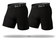 Pair of Thieves Men's SuperCool Long Leg Boxer Briefs 2pk - Black XL