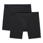 Tommy John Mens 6” Cotton Boxers w/Pouch 2 Pk Sidecar Stripe/Simply Green Medium