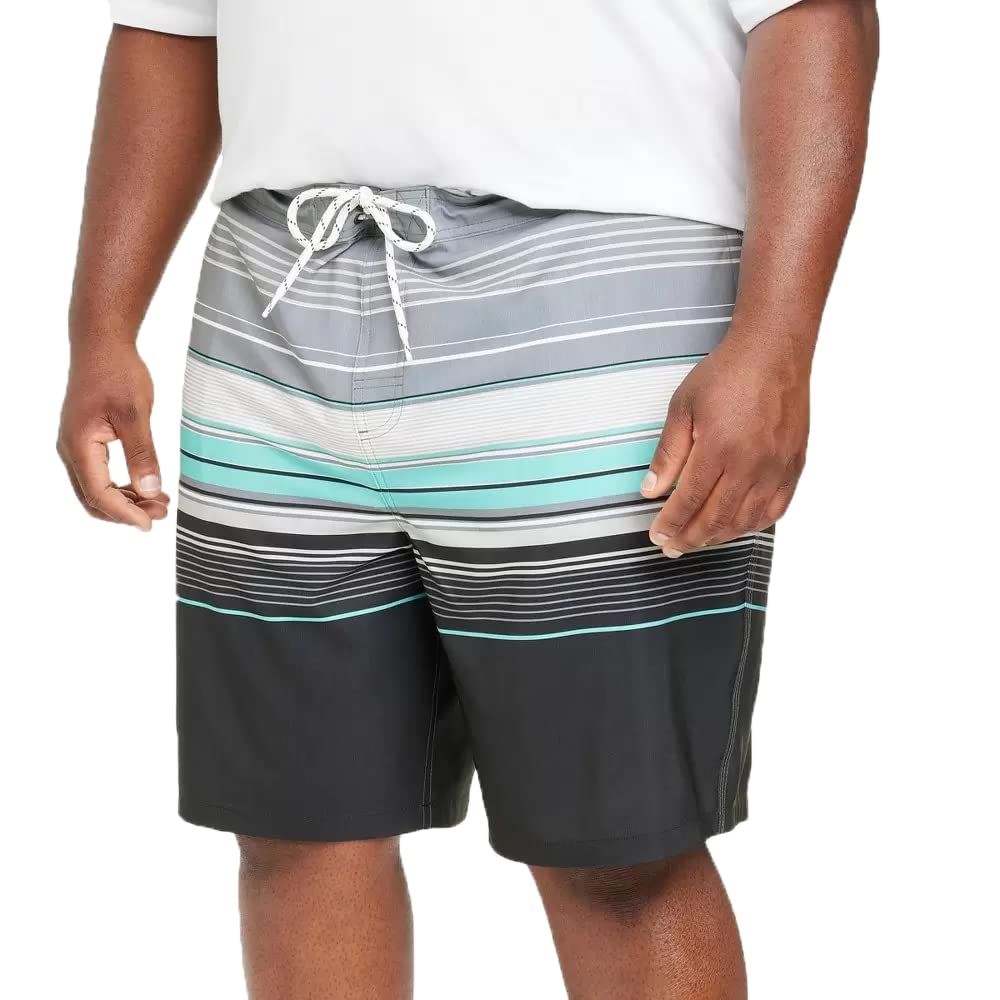 Goodfellow & Co Men's 9" E-Board Swim Shorts - 5X, Big, Tall, Charcoal Gray