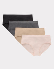 Hanes Tween Underwear Hipster 4-Pack Seamless Panties Stretch Asst Color XL
