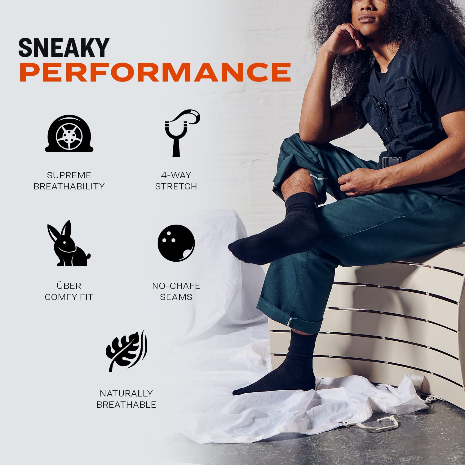 Pair of Thieves Blackout Cushion Ankle Sock Men's 3-Pack 6-12