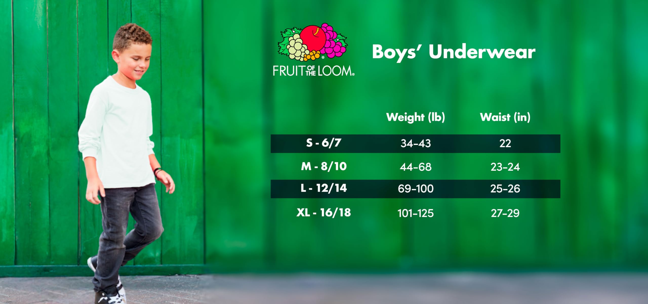 Fruit of the Loom Boys' Breathable 2.0 Boxer Briefs, 5- Pack, Size M