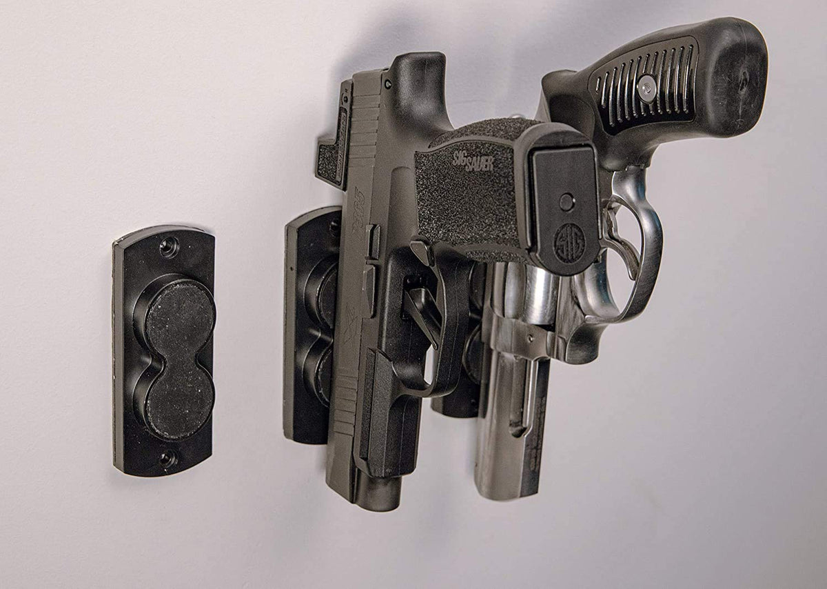 2A4LIFE Gun Magnet Mount Holder Magnetic Holster (20 lbs Rated) for Handgun, Revolver, Shotgun, Airsoft, Magazines - Concealed Your Firearm on Car, Truck, Wall, Safe, Desk, Vehicle Tac Magnet-3 Pack