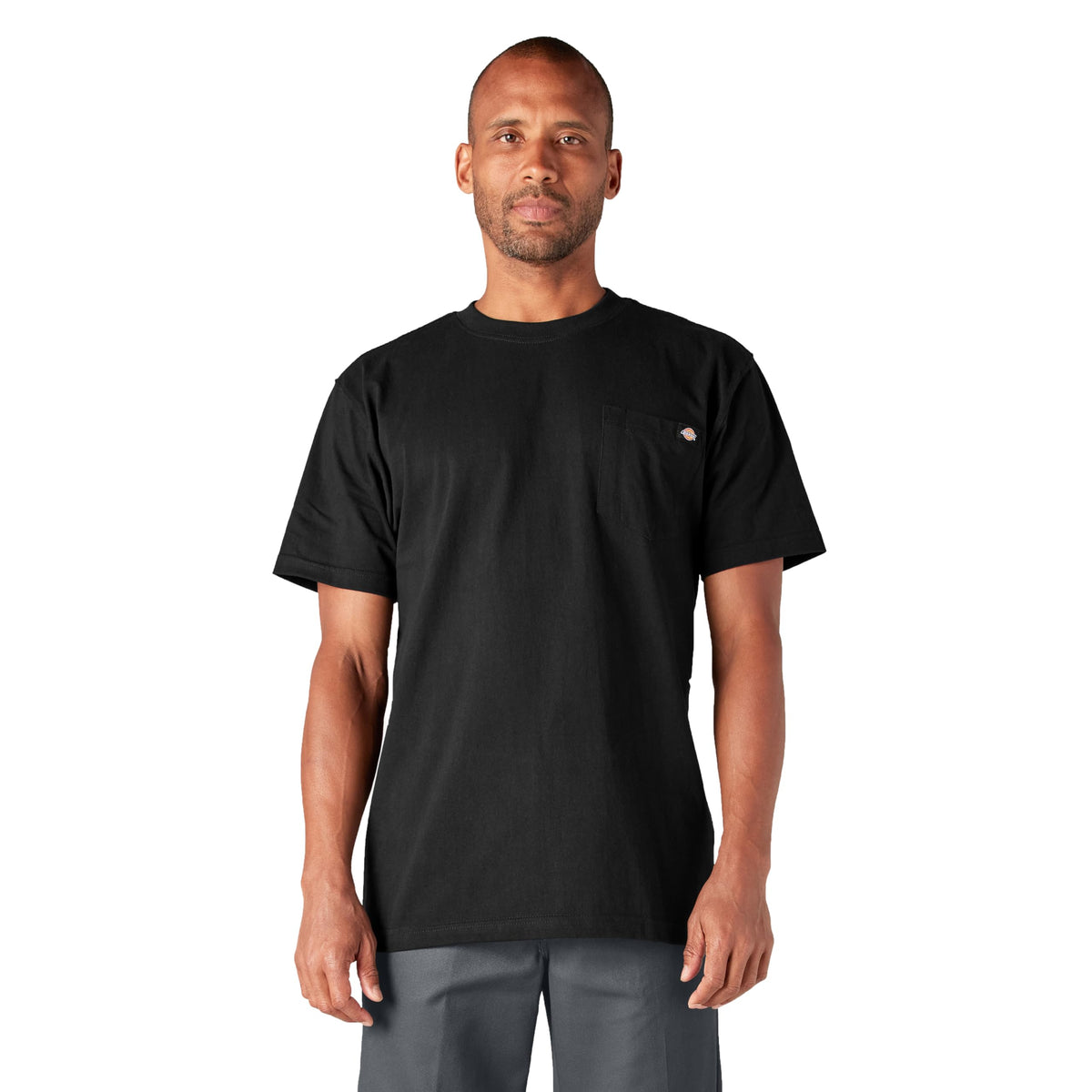 Dickies Mens Heavyweight Crew Neck Short Sleeve Tee Shirt, Black, XX-Large US