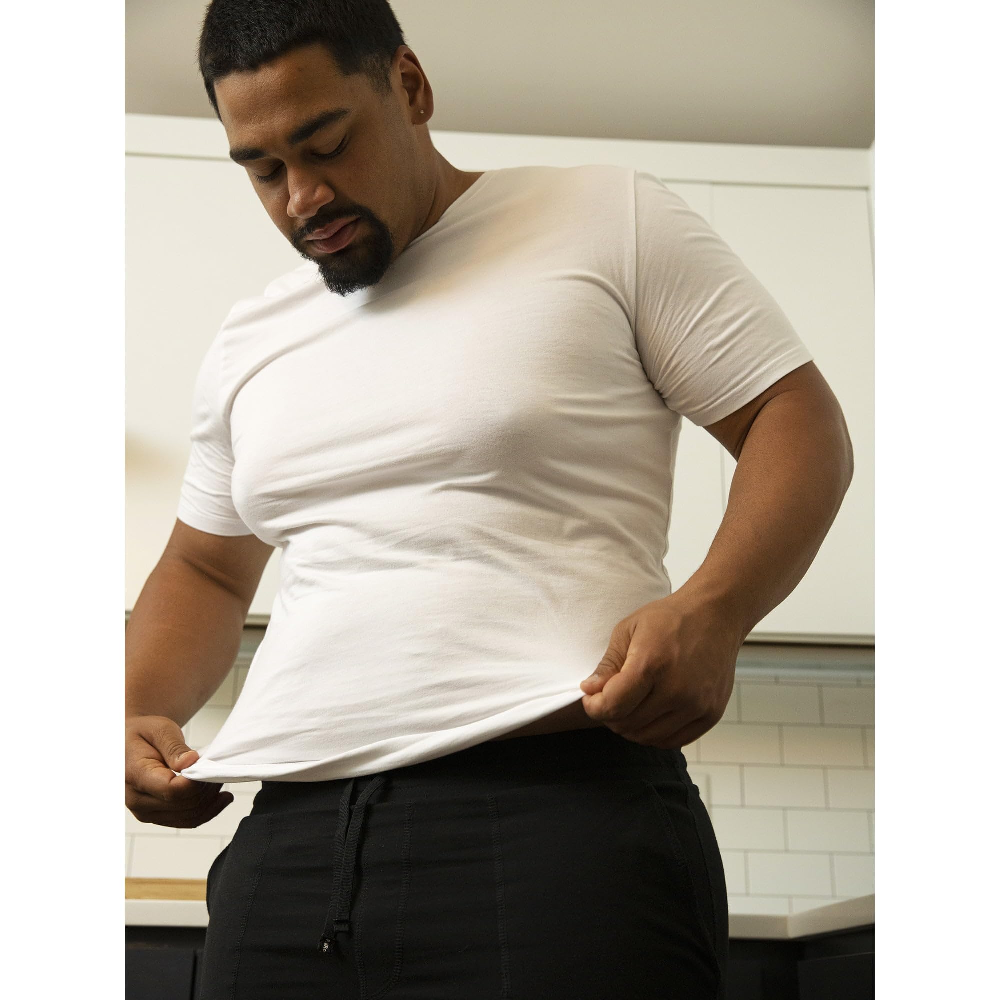 Pair of Thieves Slim Fit Crew Short Sleeve Undershirt 2-Pack White LG