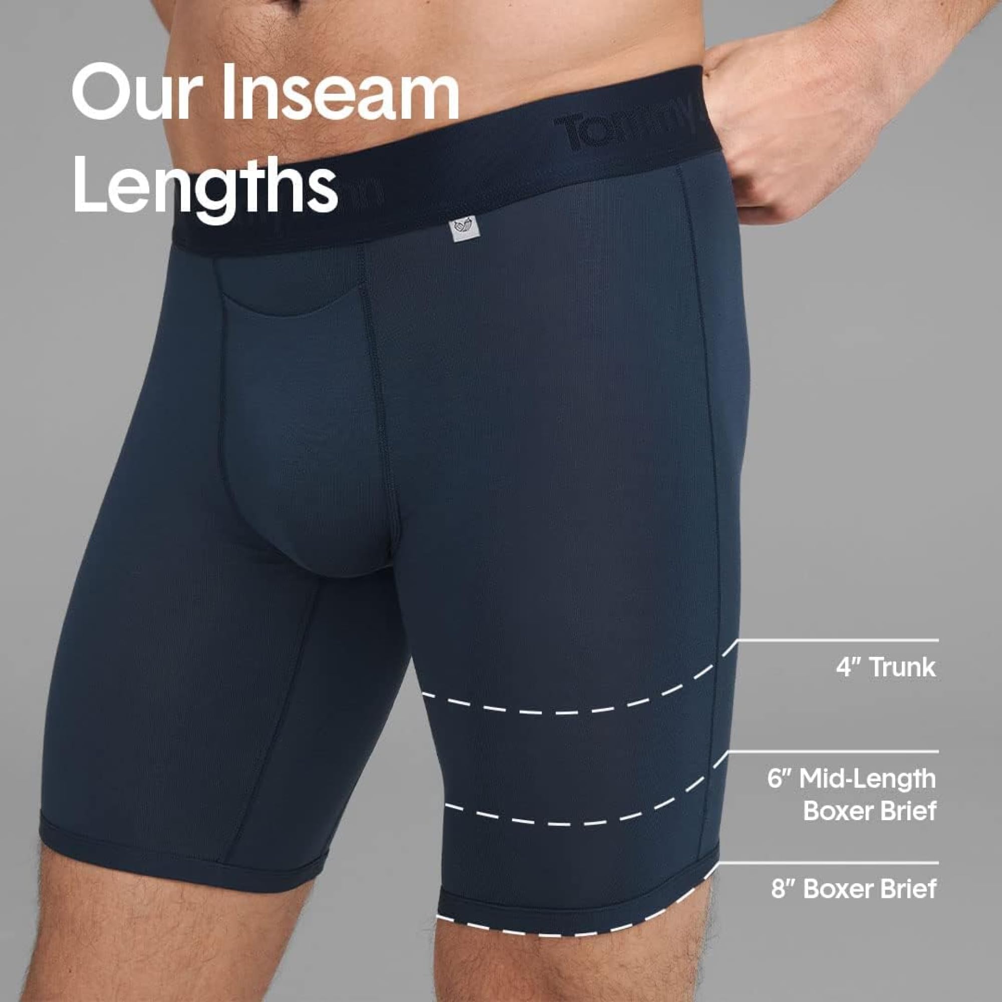 Tommy John Mens 6” Cotton Boxers w/Pouch 2 Pk Sidecar Stripe/Simply Green Medium