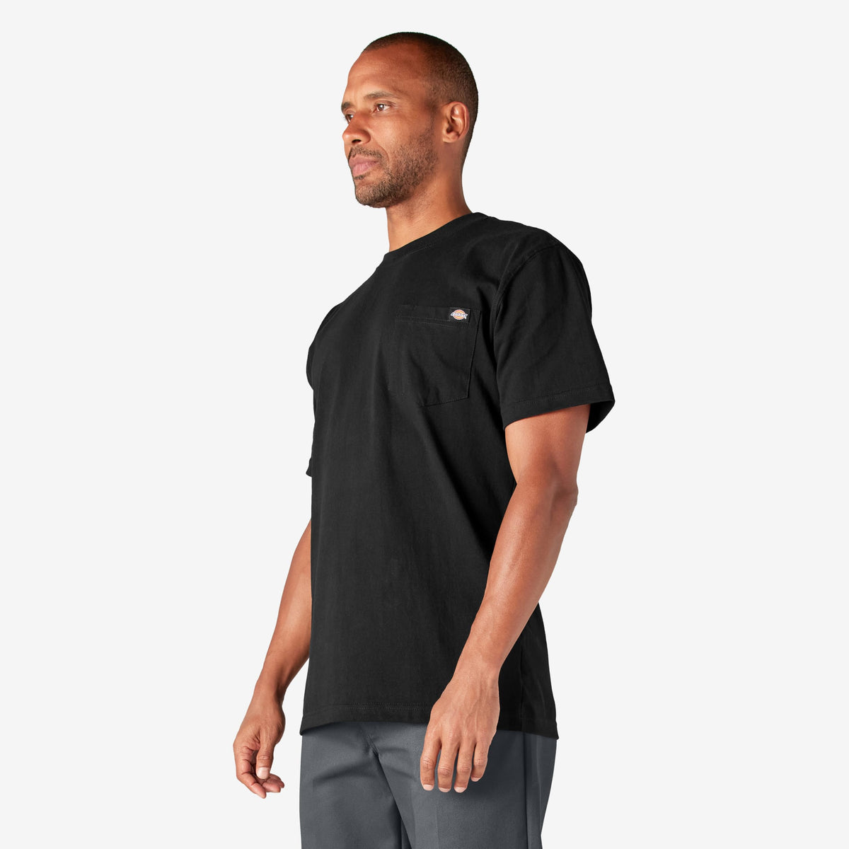 Dickies Mens Heavyweight Crew Neck Short Sleeve Tee Shirt, Black, XX-Large US