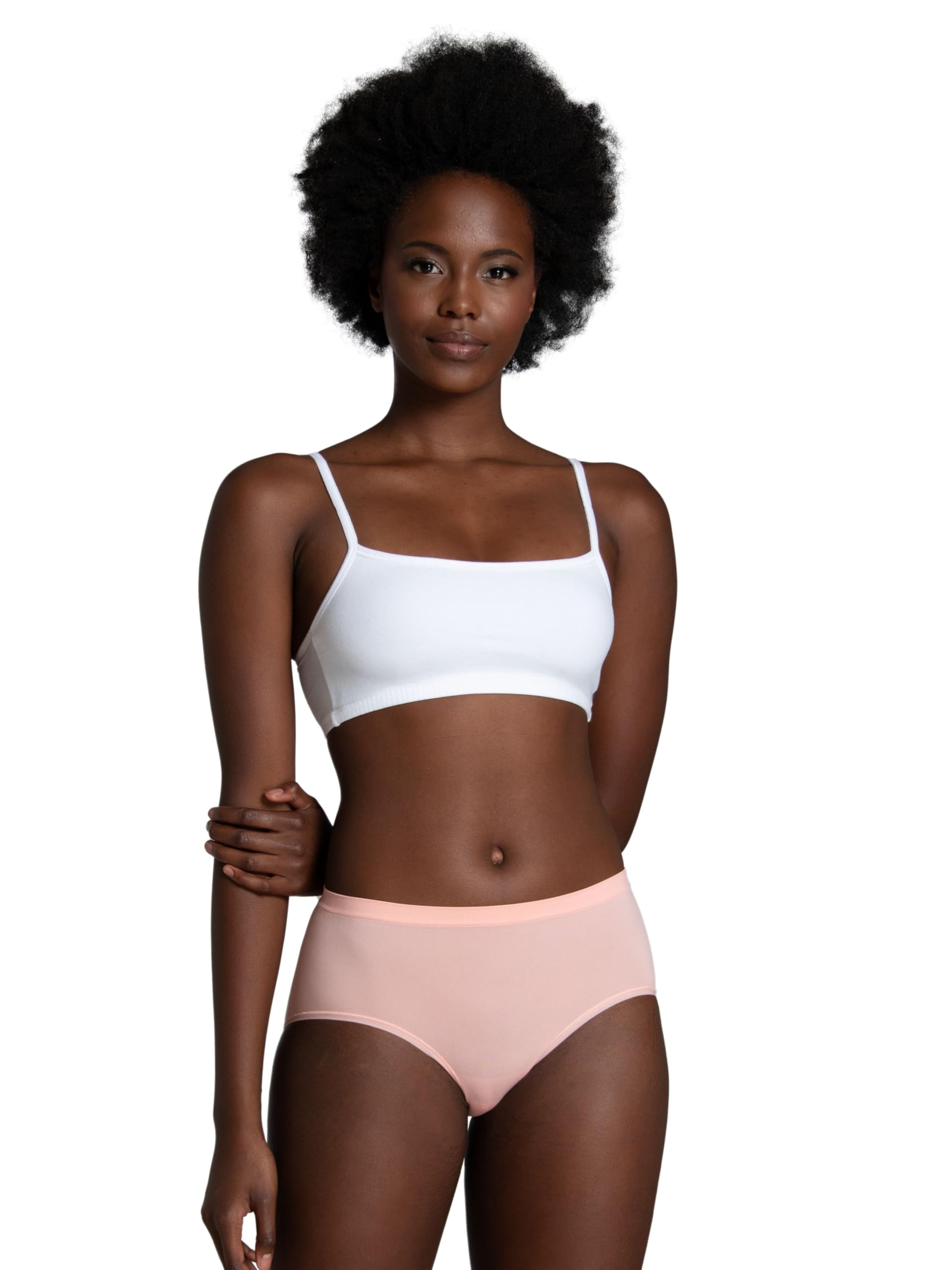 Fruit of the Loom Women's No Show Seamless - Brief - 6 Pack - Colors May Vary, 5