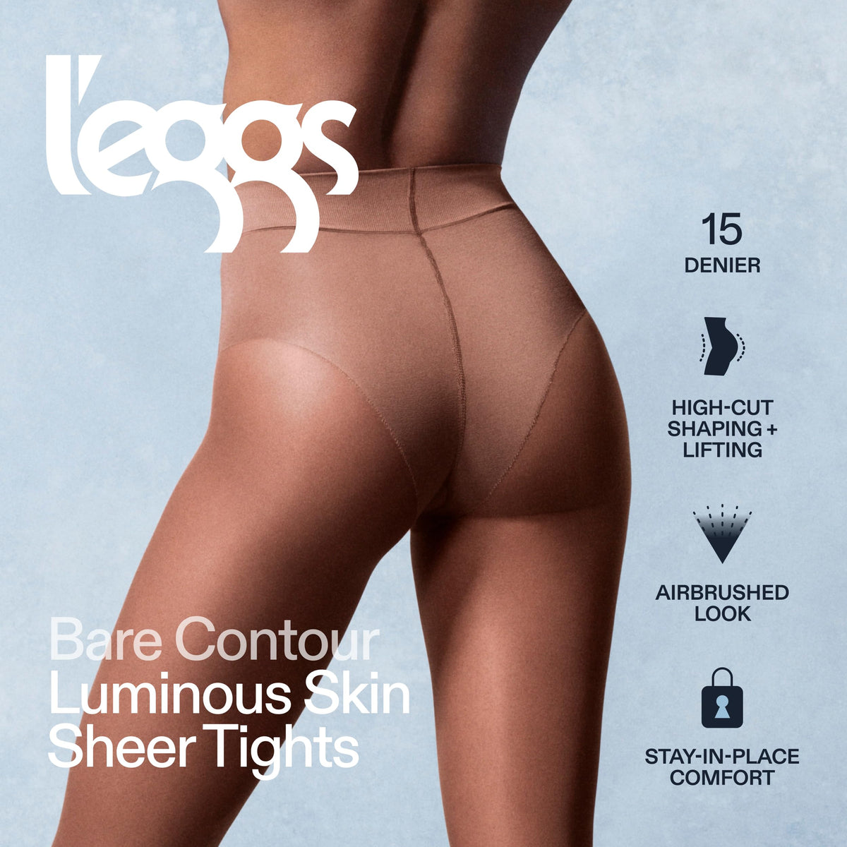 L'eggs Bare Contour Luminous Skin Tights for Women 2XLarge, Medium Nude