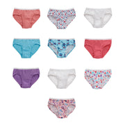 Hanes Girls Underwear 10 Pack Toddler Briefs Cotton Hipsters Asst Color 2T/3T