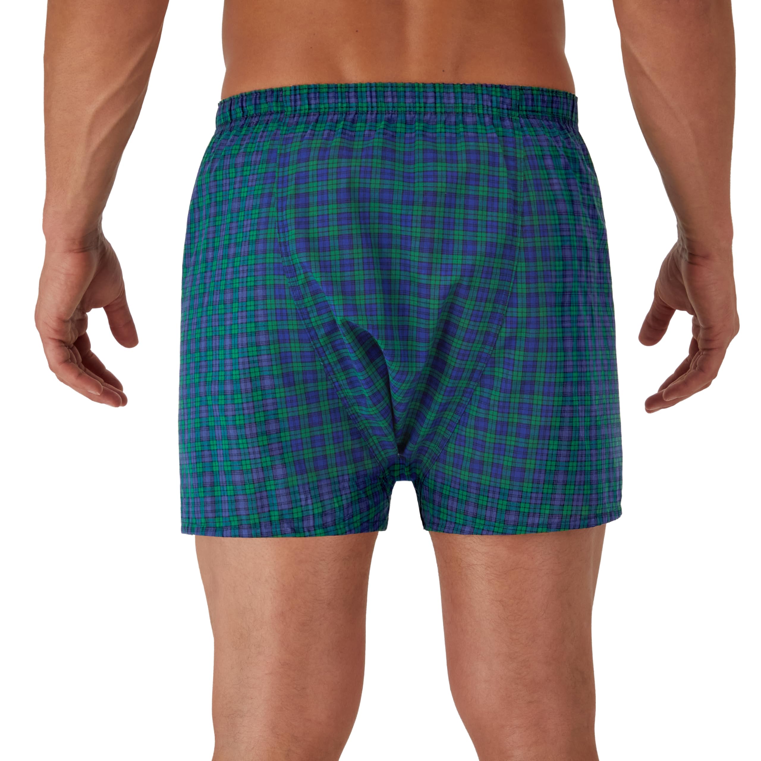 Men's FreshIQ Comfort Flex Waistband Tartan Boxer 5-Pack Plaid Small
