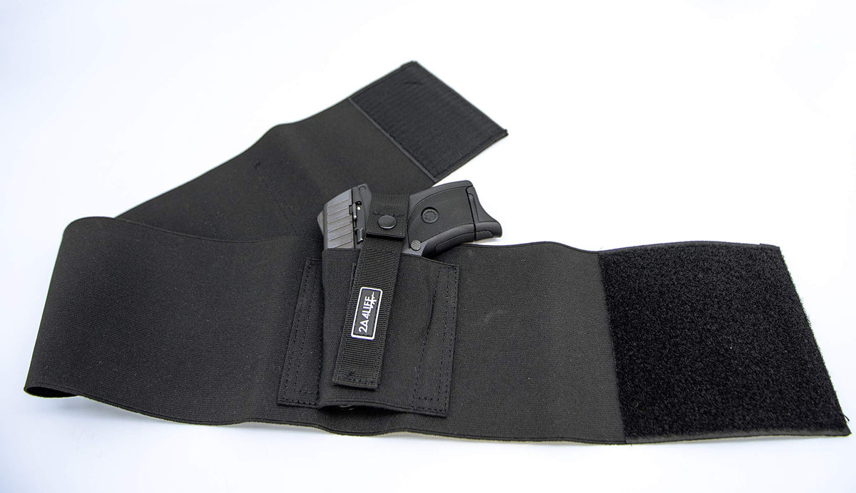 2A4LIFE Belly Band Gun Holster for Concealed Carry | Athletic Flex FIT for Running, Jogging, Hiking | Stretchable for Men & Women Belly Band Holster (X-Large (48"- 54"))