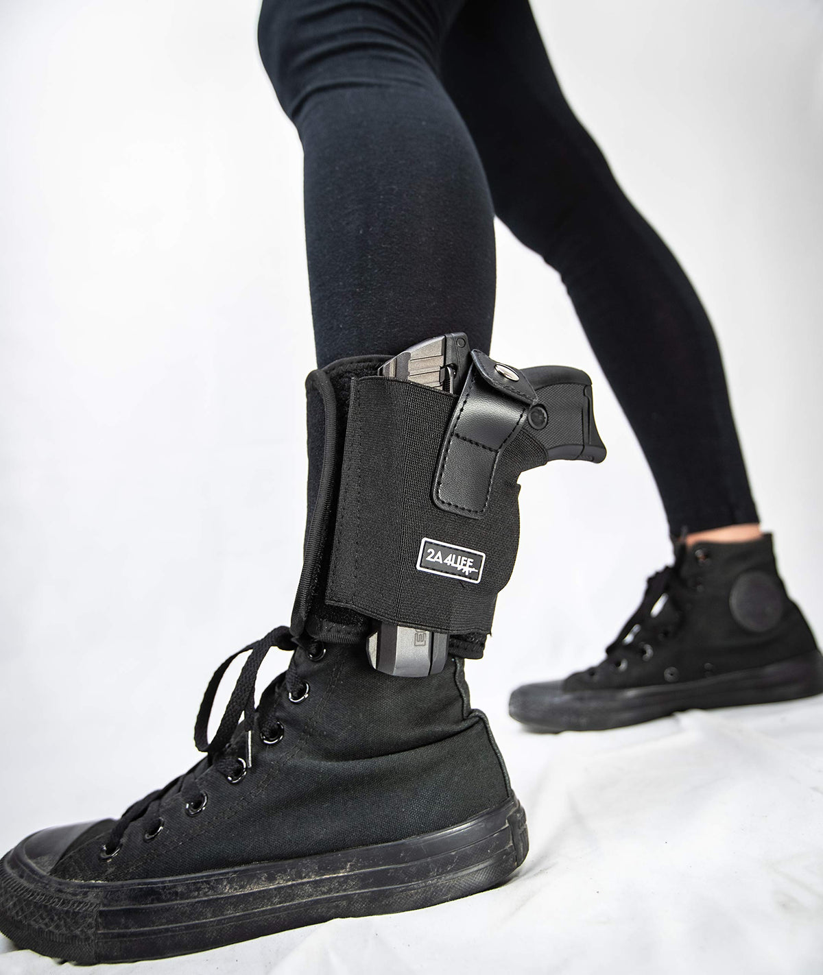 2A4LIFE Ankle Gun Holster for Concealed Carry for Women Men| One Size Fits All | Universal Leg Carry Gun Holster with Magazine Pouch| Comfortable & Durable | Retention Strap