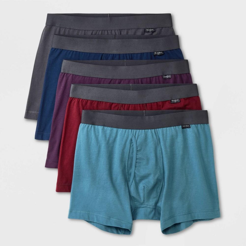 Goodfellow & Co Men's Boxer Briefs 5pk - Medium Plum Purple/Burgundy/Teal