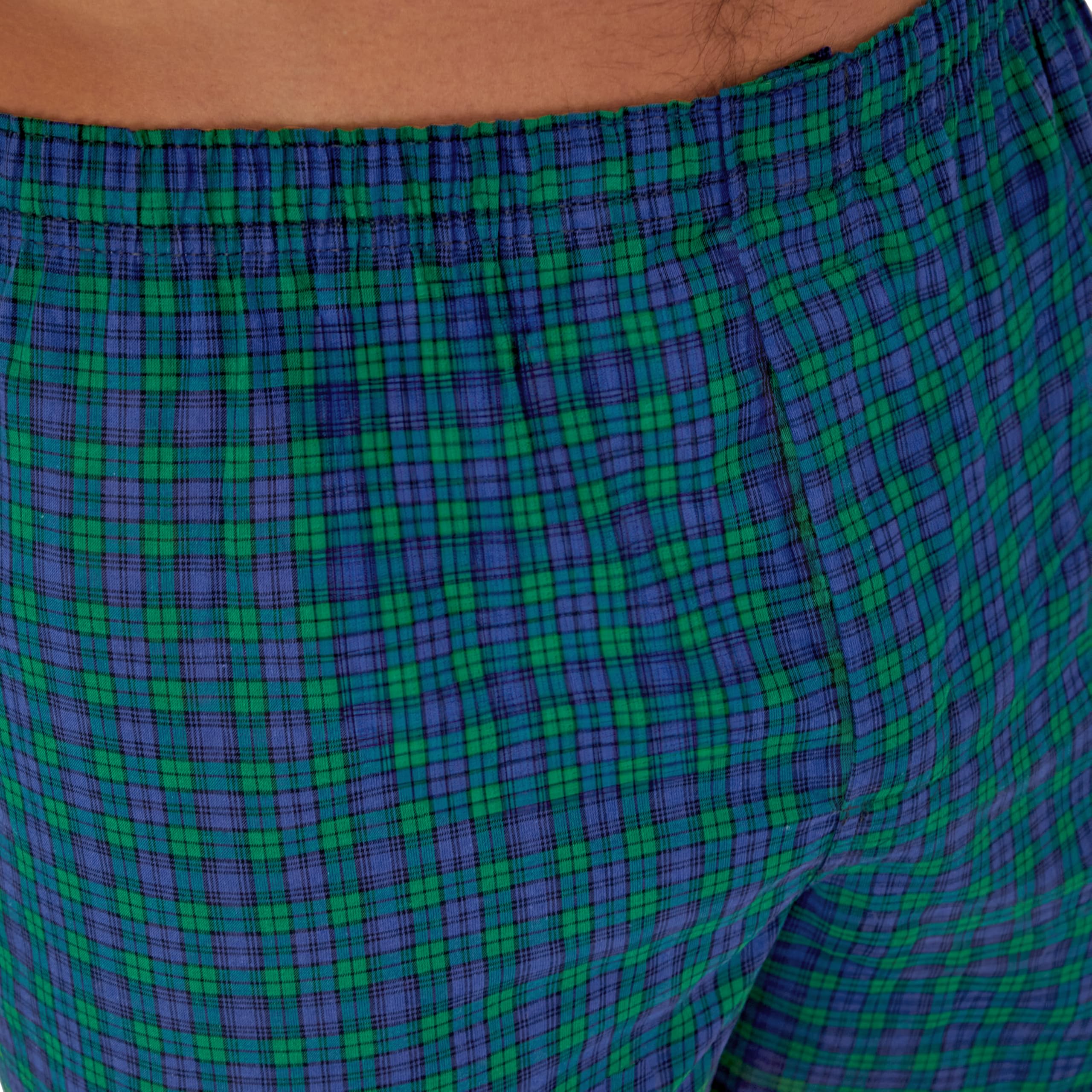 Men's FreshIQ Comfort Flex Waistband Tartan Boxer 5-Pack Plaid Small