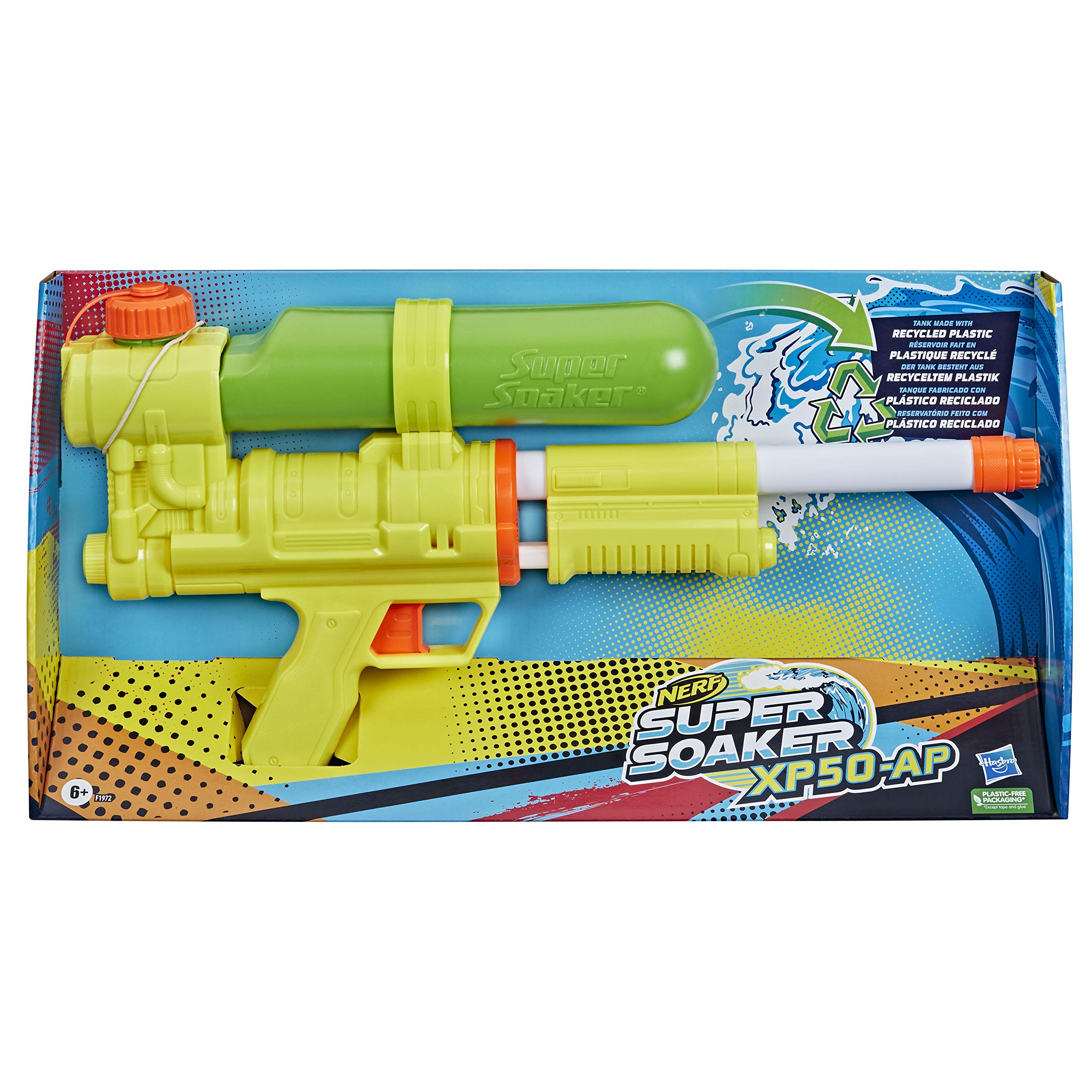 Nerf Super Soaker XP50-AP Water Blaster, the Tank is Made from Recycled Plastic