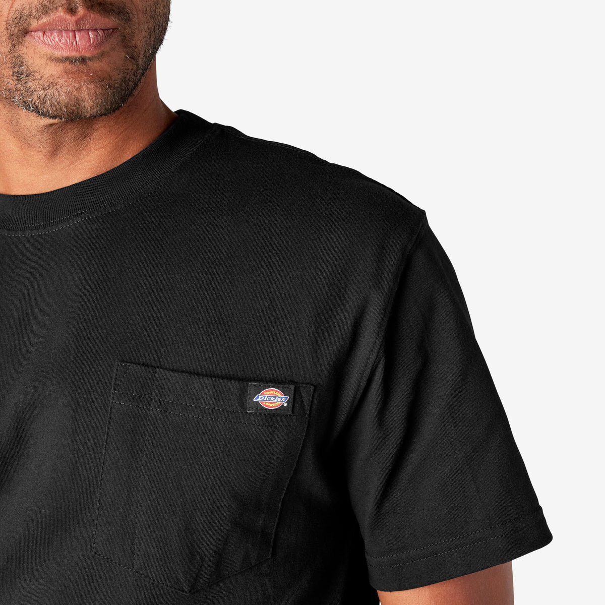 Dickies Mens Heavyweight Crew Neck Short Sleeve Tee Shirt, Black, XX-Large US
