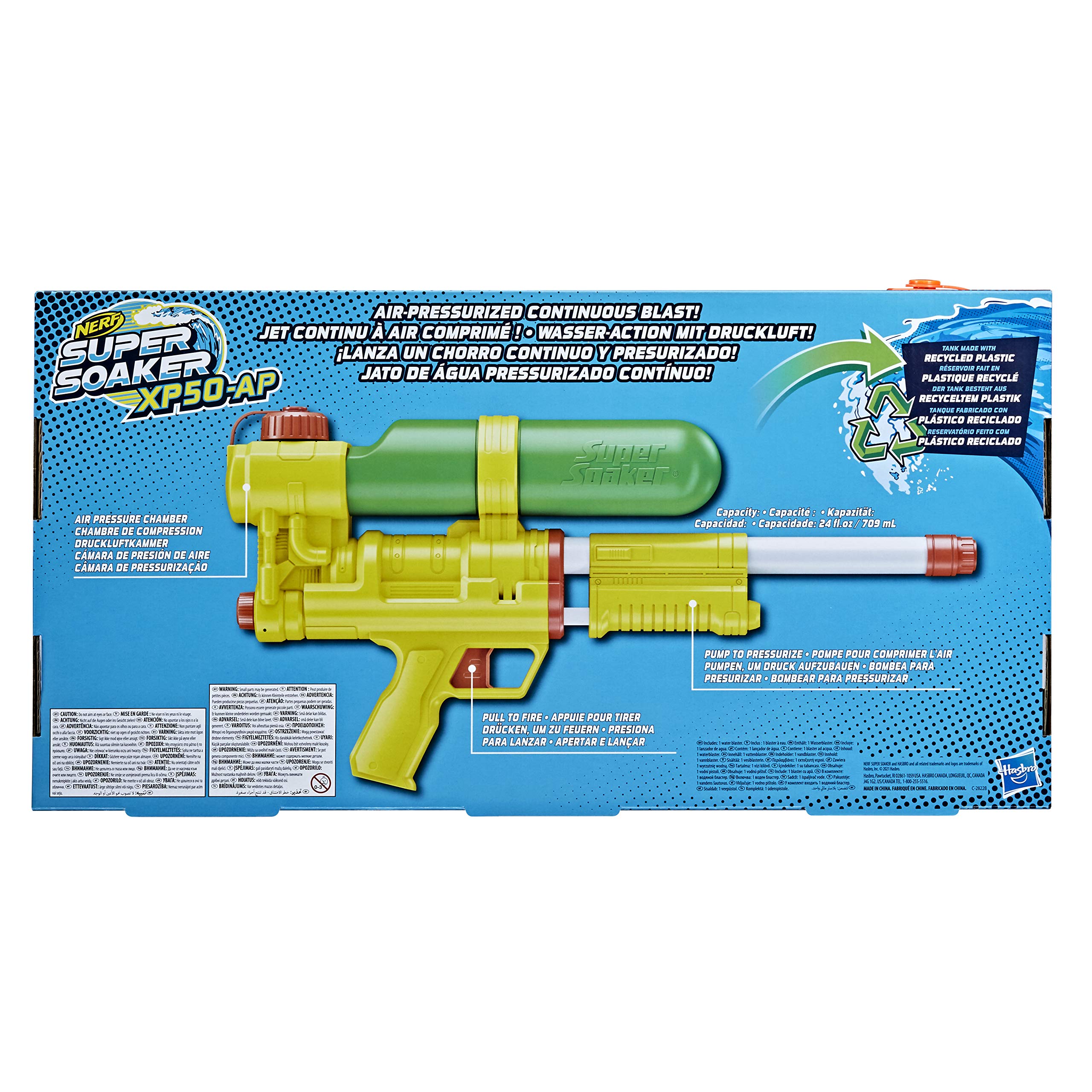 Nerf Super Soaker XP50-AP Water Blaster, the Tank is Made from Recycled Plastic