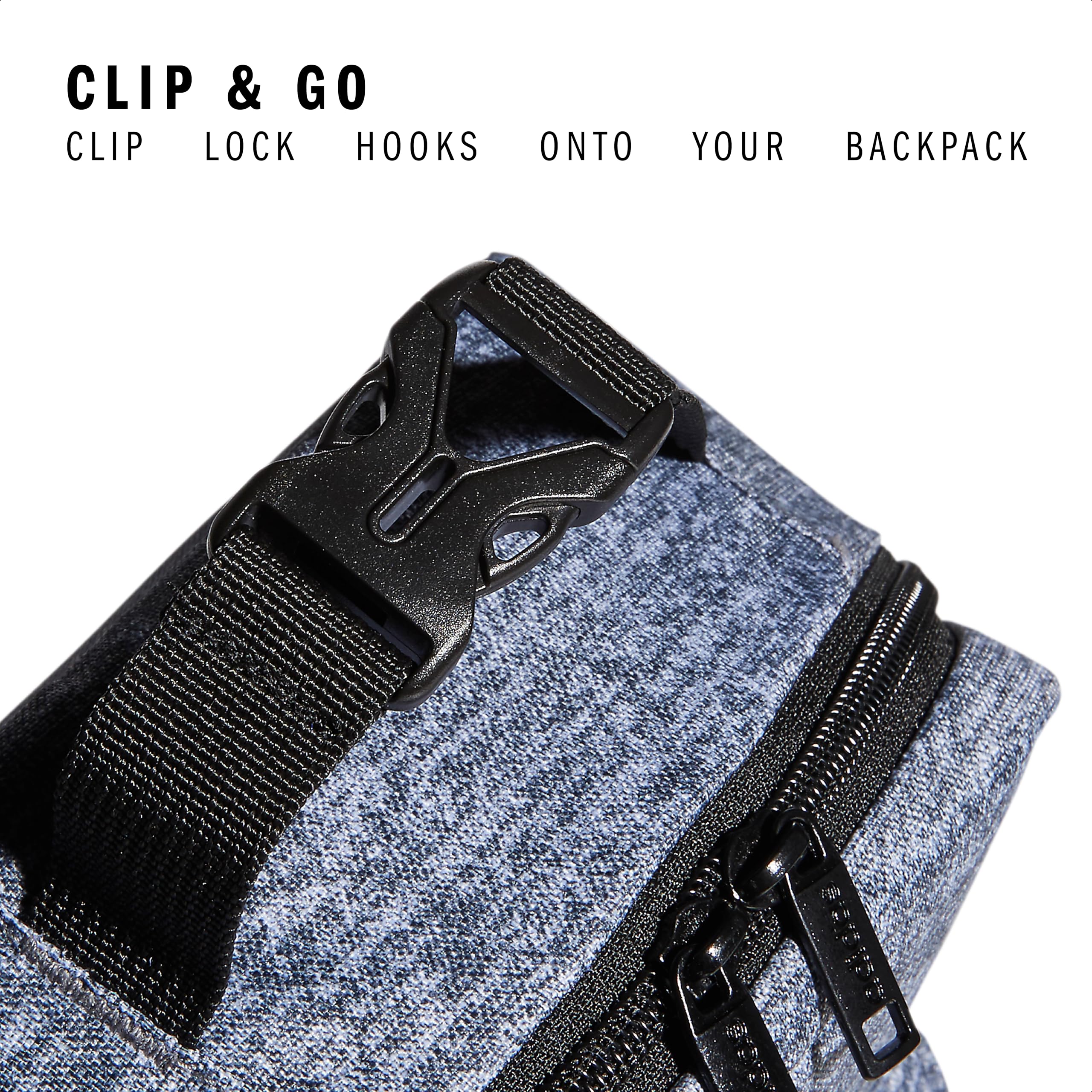 adidas Santiago 2 Insulated Lunch Bag, Jersey Onix Grey/Black, One Size