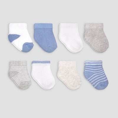Carter's Just One You® 8pk Baby Boys' Ankle B Basic Terry Socks - 3-12M
