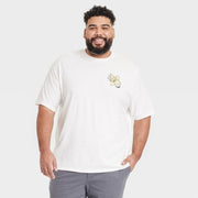 Men's Short Sleeve T-Shirt - Goodfellow & Co Off-White 3XLT: Botanical Floral