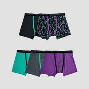 Fruit of the Loom Boys' 5pk Solid/Printed Micro Mesh Boxer Briefs XL