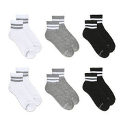 Women's Striped 6pk Ankle Socks - Fruit of The Loom™ - Gray
