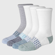 Hanes Boys' 4pk Absolute Active Crew Socks - White M