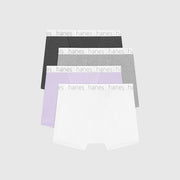 Hanes Premium Women's 4pk Boxer Briefs, Boyfriend Colors May Vary S/5