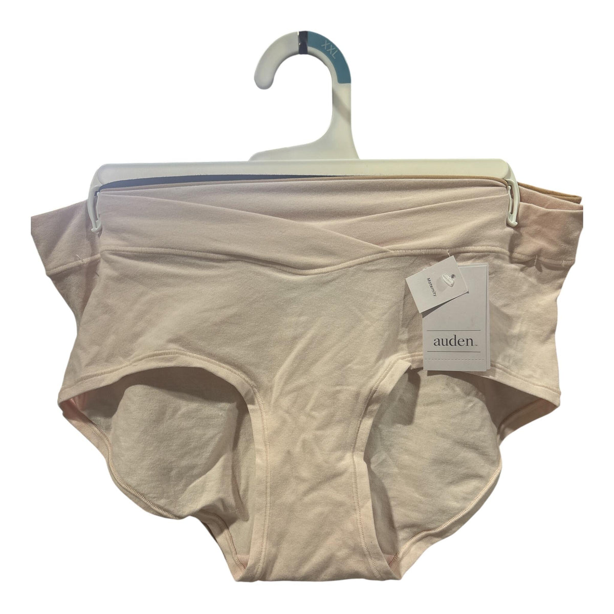 Maternity 3pk Cotton Blend Under the Belly Hipster Underwear - Auden™ Black/Pearl Tan/Rose Pink XXL