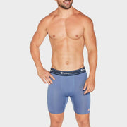 Champion Men's Active 5pk Breathable Mid-Leg Boxer Briefs Black/Red/Gray/Blue XL