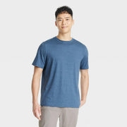 Men's Relaxed Fit Soft Stretch T-Shirt - All In Motion™ Dark Blue XL: UPF 50+, Jersey Pullover