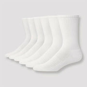 Men's Hanes Moves Premium Performance Cushioned Crew Socks 6pk - White 6-12