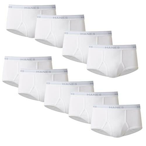 Hanes Men 9pk Tagless White Briefs with ComfortFlex Waistband Small